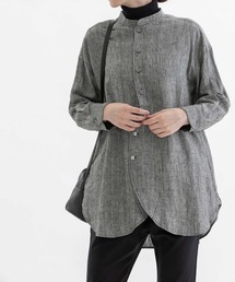 リネンシャンブレーチュニックシャツ