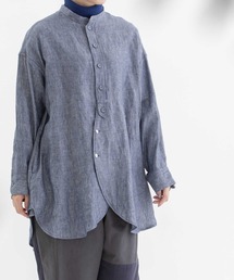リネンシャンブレーチュニックシャツ
