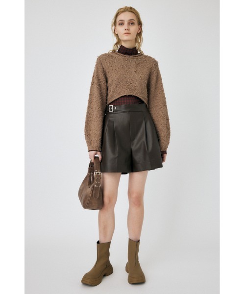 MOUSSY（マウジー）の「F/LEATHER GURKHA ショーツ（その他パンツ・レディース・ダークブラウン/ブラック・2/1/0）」の16枚目の写真