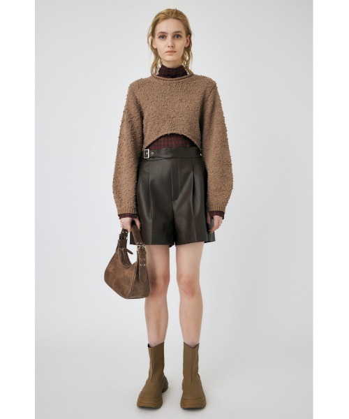 MOUSSY（マウジー）の「F/LEATHER GURKHA ショーツ（その他パンツ・レディース・ダークブラウン/ブラック・2/1/0）」の17枚目の写真