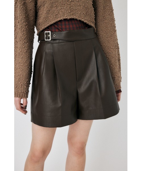 MOUSSY（マウジー）の「F/LEATHER GURKHA ショーツ（その他パンツ・レディース・ダークブラウン/ブラック・2/1/0）」の18枚目の写真