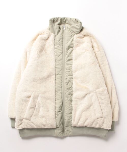 coca(coca)(コカ)の「2WAYボアリバーシブルキルトジャケット(ブルゾン・レディース・カーキ/ベージュ・M/L)」の3枚目の写真