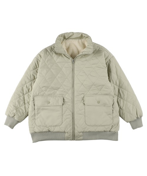 coca(coca)(コカ)の「2WAYボアリバーシブルキルトジャケット(ブルゾン・レディース・カーキ/ベージュ・M/L)」の15枚目の写真