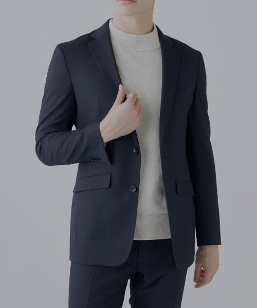 SLIM TAPERED】【春夏】2釦シングルテーパードパンツスーツ/4S