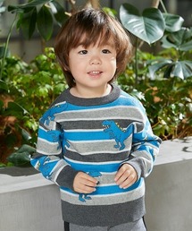 kladskap | 恐竜×ボーダーニットプルオーバー(スウェット)