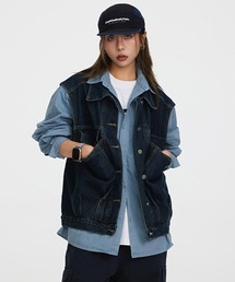 Ressaca | デニムジャケットワークベスト オーバーサイズ(ベスト)