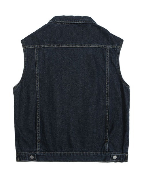 Ressaca（レサーカ）の「デニムジャケットワークベスト オーバーサイズ（ベスト・メンズ・ブルー/ブラック・M/L/XL）」の17枚目の写真