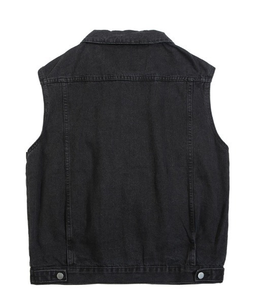 Ressaca（レサーカ）の「デニムジャケットワークベスト オーバーサイズ（ベスト・メンズ・ブルー/ブラック・M/L/XL）」の19枚目の写真