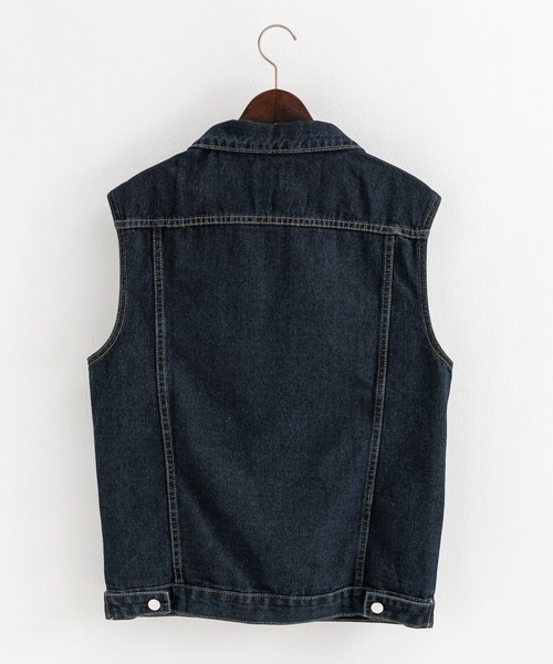 Ressaca（レサーカ）の「デニムジャケットワークベスト オーバーサイズ（ベスト・メンズ・ブルー/ブラック・M/L/XL）」の22枚目の写真