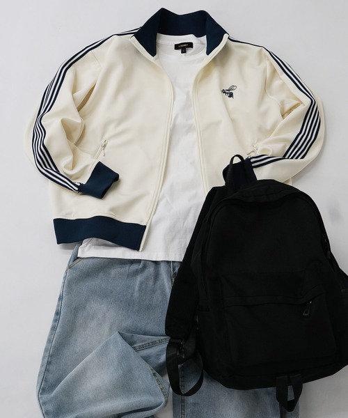 MinoriTY(マイノリティ)の「【MinoriTY】リブ配色サイドライントラックジャケット ジャージ メンズ(ジャージ・メンズ・チャコール/クリーム/ベージュ・M/L)」の20枚目の写真