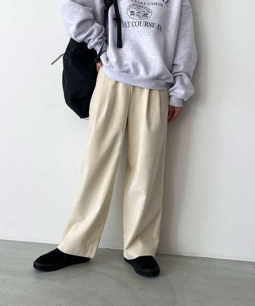 CANAL JEAN(キャナルジーン)の「El mar コーデュロイタックパンツ(その他パンツ・レディース・ブラウン/クリーム・SMALL/MEDIUM)」の6枚目の写真