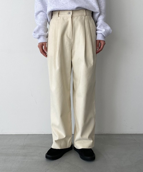 CANAL JEAN(キャナルジーン)の「El mar コーデュロイタックパンツ(その他パンツ・レディース・ブラウン/クリーム・SMALL/MEDIUM)」の10枚目の写真