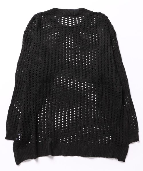 B.I.D.(ビーアイディー)の「ルーズメッシュ透かし編みトップス(Tシャツ/カットソー・レディース・ホワイト/ブラック・FREE)」の3枚目の写真