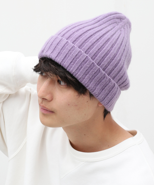 EDIFICE（エディフィス）の「【Le Bonnet / ル ボネ】Beanie Long（ニットキャップ/ビーニー・メンズ・ダークグリーン/バイオレット・FREE）」の3枚目の写真