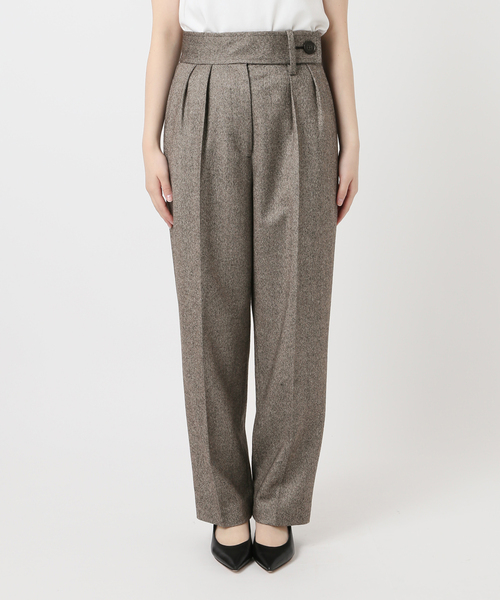 Noble(ノーブル)の「シックツイードサイドボタンパンツ(スラックス・レディース・ブラック・36/38)」の6枚目の写真