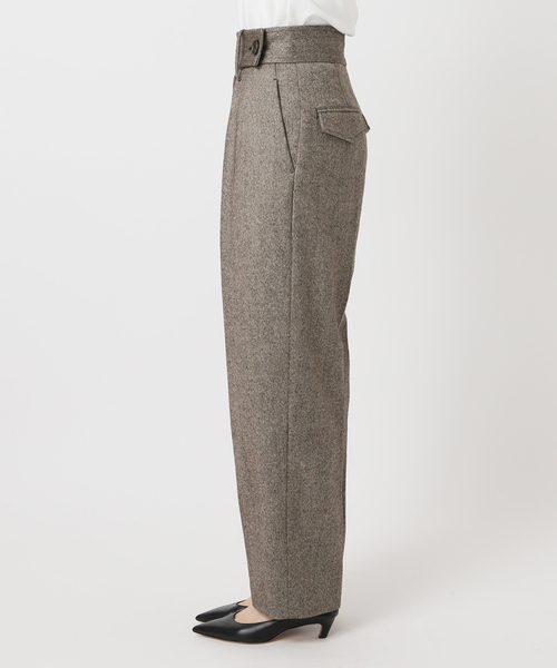 Noble(ノーブル)の「シックツイードサイドボタンパンツ(スラックス・レディース・ブラック・36/38)」の7枚目の写真