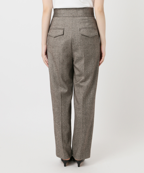 Noble(ノーブル)の「シックツイードサイドボタンパンツ(スラックス・レディース・ブラック・36/38)」の8枚目の写真