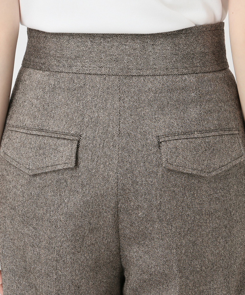 Noble(ノーブル)の「シックツイードサイドボタンパンツ(スラックス・レディース・ブラック・36/38)」の10枚目の写真