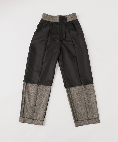 Noble(ノーブル)の「シックツイードサイドボタンパンツ(スラックス・レディース・ブラック・36/38)」の15枚目の写真
