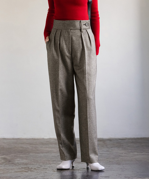 Noble(ノーブル)の「シックツイードサイドボタンパンツ(スラックス・レディース・ブラック・36/38)」の17枚目の写真