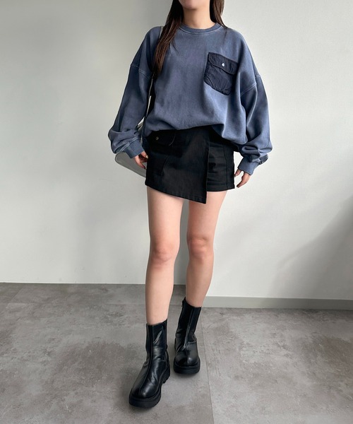 apres jour mignon（アプレジュールミニョン）の「裏起毛ポケット付きスウェット【ZOZOTOWN限定アイテム】（スウェット・レディース・ブラック系その他/ボルドー/その他/ネイビー・X-LARGE/フリー）」の18枚目の写真