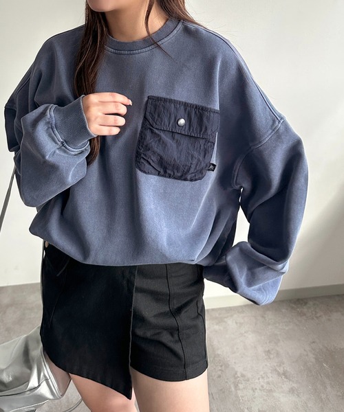 apres jour mignon（アプレジュールミニョン）の「裏起毛ポケット付きスウェット【ZOZOTOWN限定アイテム】（スウェット・レディース・ブラック系その他/ボルドー/その他/ネイビー・X-LARGE/フリー）」の15枚目の写真