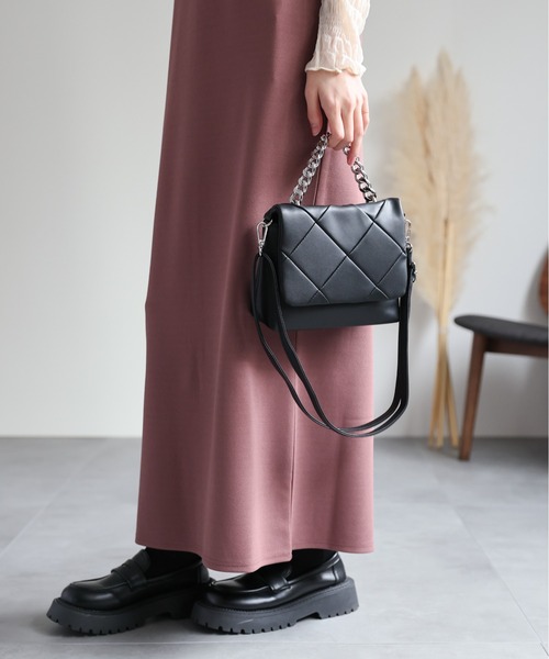 sakishimatokyo(サキシマトーキョー)の「【2WAY】キルティングデザインショルダーバッグ/BAG/バック(ショルダーバッグ・レディース・ブラック/グレー/アイボリー・FREE)」の9枚目の写真