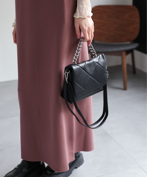 sakishimatokyo(サキシマトーキョー)の「【2WAY】キルティングデザインショルダーバッグ/BAG/バック(ショルダーバッグ・レディース・ブラック/グレー/アイボリー・FREE)」の10枚目の写真