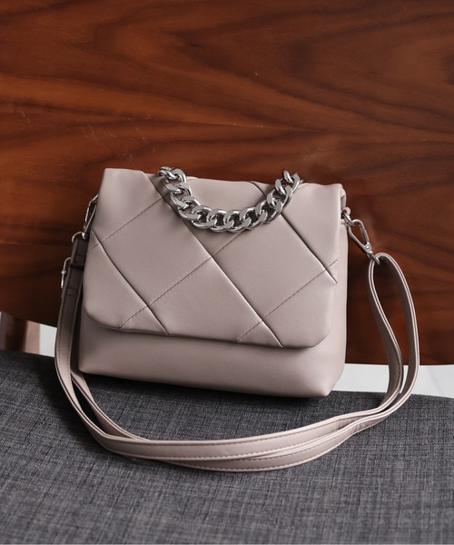 sakishimatokyo(サキシマトーキョー)の「【2WAY】キルティングデザインショルダーバッグ/BAG/バック(ショルダーバッグ・レディース・ブラック/グレー/アイボリー・FREE)」の16枚目の写真