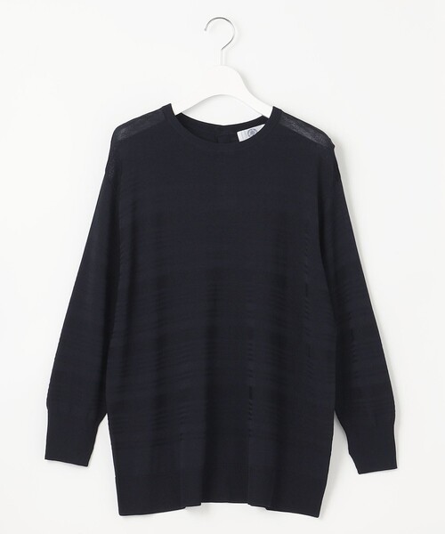 ニット セーター 「WEB限定カラーあり・洗える」SILKY RAYON STRETCH ボーダー ニット レディース WEB限定カラーあり・洗える】SILKY RAYON STRETCH ボーダー