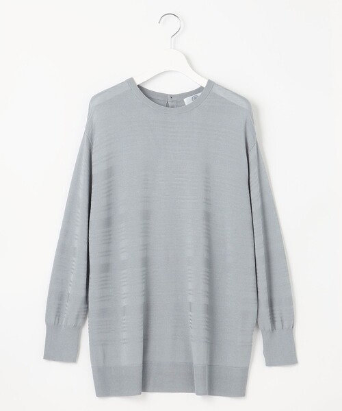 J.PRESS Ladies(J.プレス レディス)の「【WEB限定カラーあり・洗える】SILKY RAYON STRETCH ボーダー ニット(ニット/セーター・レディース・ライトグレー系/ダルブルー系/ネイビー系/ブラウン系・SMALL)」の15枚目の写真