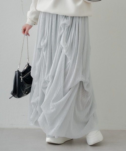 Chico(チコ)の「【2024SS/2way】チュールティアードベアワンピース(ワンピース・レディース・ブラック/ホワイト/ライトグレー/シルバー/ゴールド・FREE)」の21枚目の写真