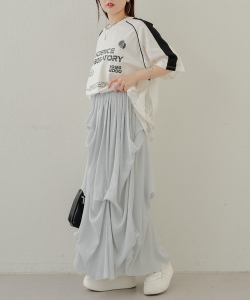 Chico(チコ)の「【2024SS/2way】チュールティアードベアワンピース(ワンピース・レディース・ブラック/ホワイト/ライトグレー/シルバー/ゴールド・FREE)」の19枚目の写真