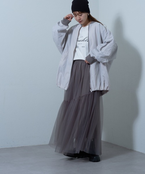 COLONY 2139（コロニートゥーワンスリーナイン）の「裾バルーンMA-1（MA-1・レディース・オフホワイト/オリーブ・FREE）」の3枚目の写真