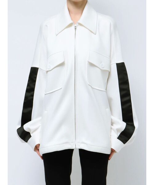 GYDA（ジェイダ）の「SymmetryGYDA ラインデザインジャケット（ブルゾン・レディース・オフホワイト/ブラック・FREE）」の21枚目の写真
