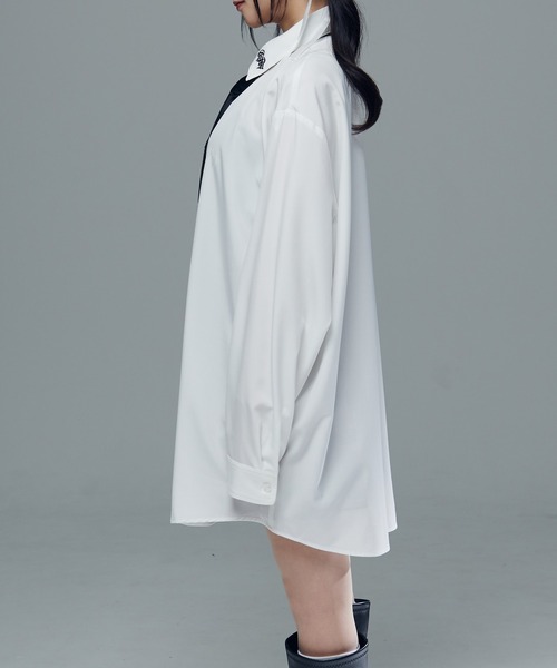 TRAVAS TOKYO/トラバス トーキョー パンクスネクタイ半袖シャツ　シロ TRAVAS TOKYO（トラバス トウキョウ）の「『TRAVAS TOKYO