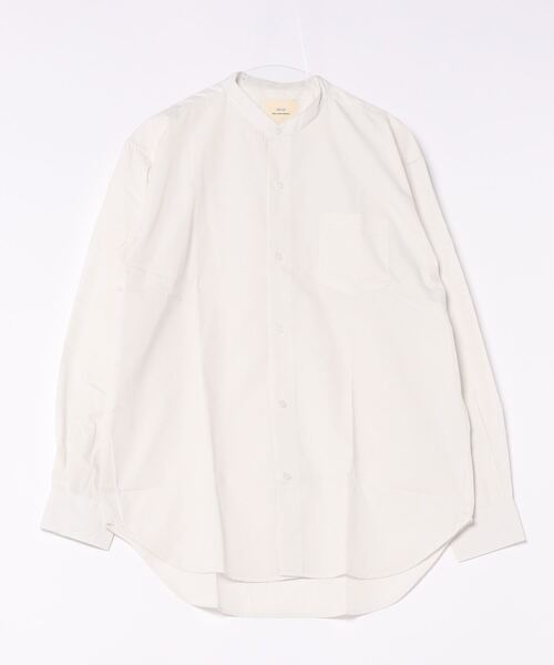 CORISCO（コリスコ）の「ブロード 長袖バンドカラーBIGシャツ(M1)（シャツ/ブラウス・メンズ・ホワイト/チャコールグレー/ブルー/その他4/その他1/その他2/その他3・X-LARGE/LARGE/MEDIUM）」の2枚目の写真