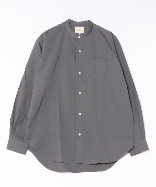 CORISCO（コリスコ）の「ブロード 長袖バンドカラーBIGシャツ(M1)（シャツ/ブラウス・メンズ・ホワイト/チャコールグレー/ブルー/その他4/その他1/その他2/その他3・X-LARGE/LARGE/MEDIUM）」の3枚目の写真