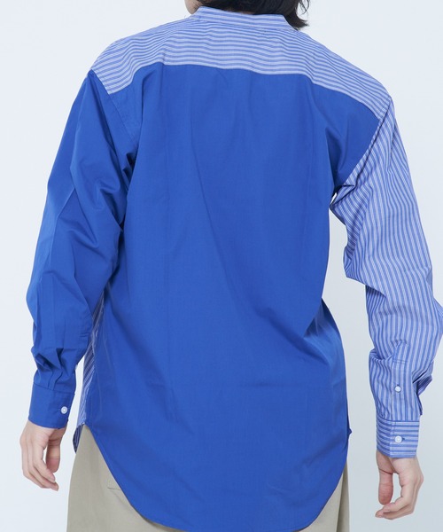 CORISCO（コリスコ）の「ブロード 長袖バンドカラーBIGシャツ(M1)（シャツ/ブラウス・メンズ・ホワイト/チャコールグレー/ブルー/その他4/その他1/その他2/その他3・X-LARGE/LARGE/MEDIUM）」の20枚目の写真