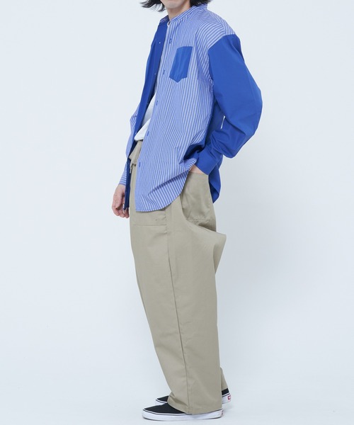 CORISCO（コリスコ）の「ブロード 長袖バンドカラーBIGシャツ(M1)（シャツ/ブラウス・メンズ・ホワイト/チャコールグレー/ブルー/その他4/その他1/その他2/その他3・X-LARGE/LARGE/MEDIUM）」の22枚目の写真