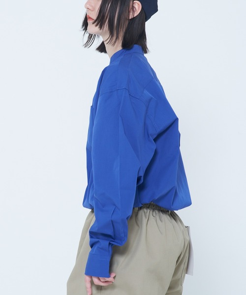 CORISCO（コリスコ）の「ブロード 長袖バンドカラーBIGシャツ(M1)（シャツ/ブラウス・メンズ・ホワイト/チャコールグレー/ブルー/その他4/その他1/その他2/その他3・X-LARGE/LARGE/MEDIUM）」の9枚目の写真