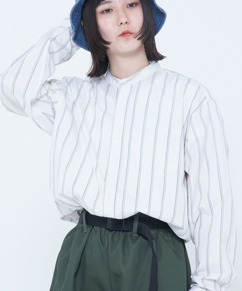 CORISCO（コリスコ）の「ブロード 長袖バンドカラーBIGシャツ(M1)（シャツ/ブラウス・メンズ・ホワイト/チャコールグレー/ブルー/その他4/その他1/その他2/その他3・X-LARGE/LARGE/MEDIUM）」の15枚目の写真