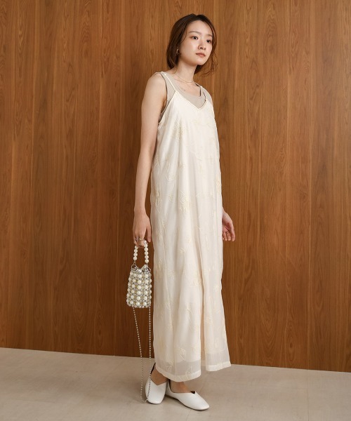 Bab（バブ）の「【S・M 展開】スクエアネックタックデザインタンクトップ（タンクトップ・レディース・ベージュ/アイボリー/ブラック・S/M）」の14枚目の写真