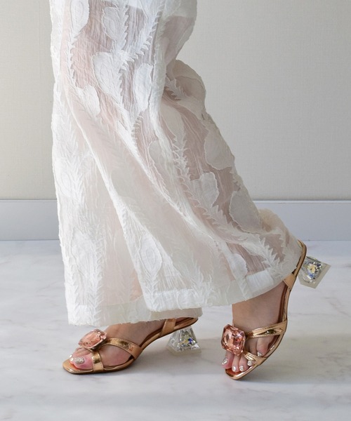 Bridget Birkin（ブリジットバーキン）の「【Bridget Birkin】ビッグビジューサンダル(542012)（サンダル・レディース・ブラック/ベージュ/ピンク/シルバー・24/23.5/23/24.5/22.5）」の3枚目の写真