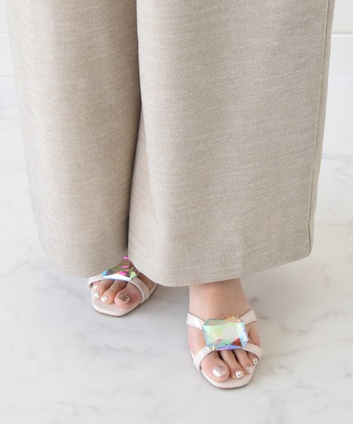 Bridget Birkin（ブリジットバーキン）の「【Bridget Birkin】ビッグビジューサンダル(542012)（サンダル・レディース・ブラック/ベージュ/ピンク/シルバー・24/23.5/23/24.5/22.5）」の13枚目の写真