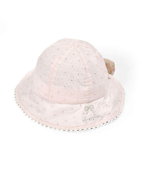 SLAP SLIP BABY（スラップスリップベビー）の「バック花柄リボンレース生地ハットベビー(44~48cm)（ハット・キッズ・ホワイト/ピンク・FREE）」の15枚目の写真
