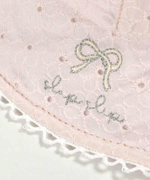 SLAP SLIP BABY（スラップスリップベビー）の「バック花柄リボンレース生地ハットベビー(44~48cm)（ハット・キッズ・ホワイト/ピンク・FREE）」の18枚目の写真