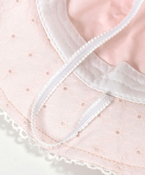 SLAP SLIP BABY（スラップスリップベビー）の「バック花柄リボンレース生地ハットベビー(44~48cm)（ハット・キッズ・ホワイト/ピンク・FREE）」の20枚目の写真