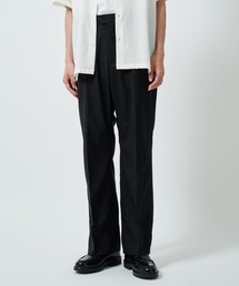 ORGANIC WOOL TROPICAL FLAT FRONT FLAIR TROUSERS