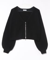 ECRIRE | フロントＷジップショートカーディガン(ニット/セーター)